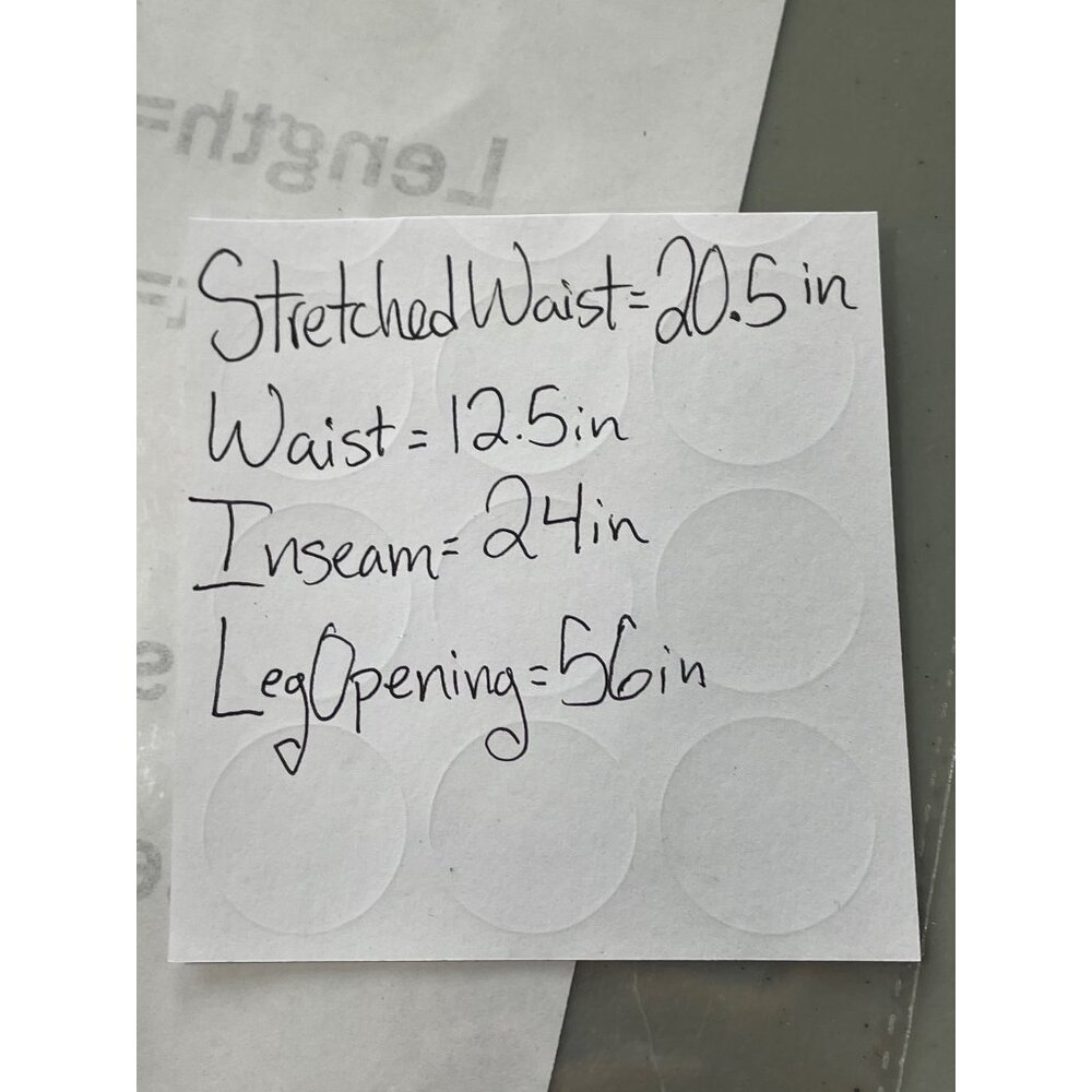 Patchwork Pant One Size Pull On Drawstring Tassel… - image 4